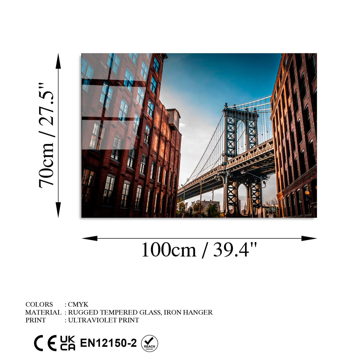 Uv-042 Baskılı Cam Dikdörtgen Duvar Tablosu