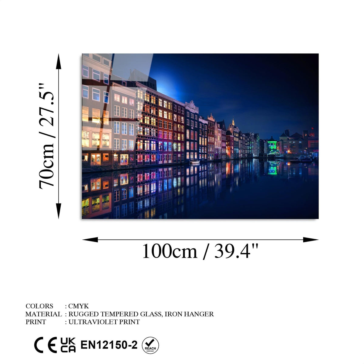 Uv-043 Baskılı Cam Dikdörtgen Duvar Tablosu