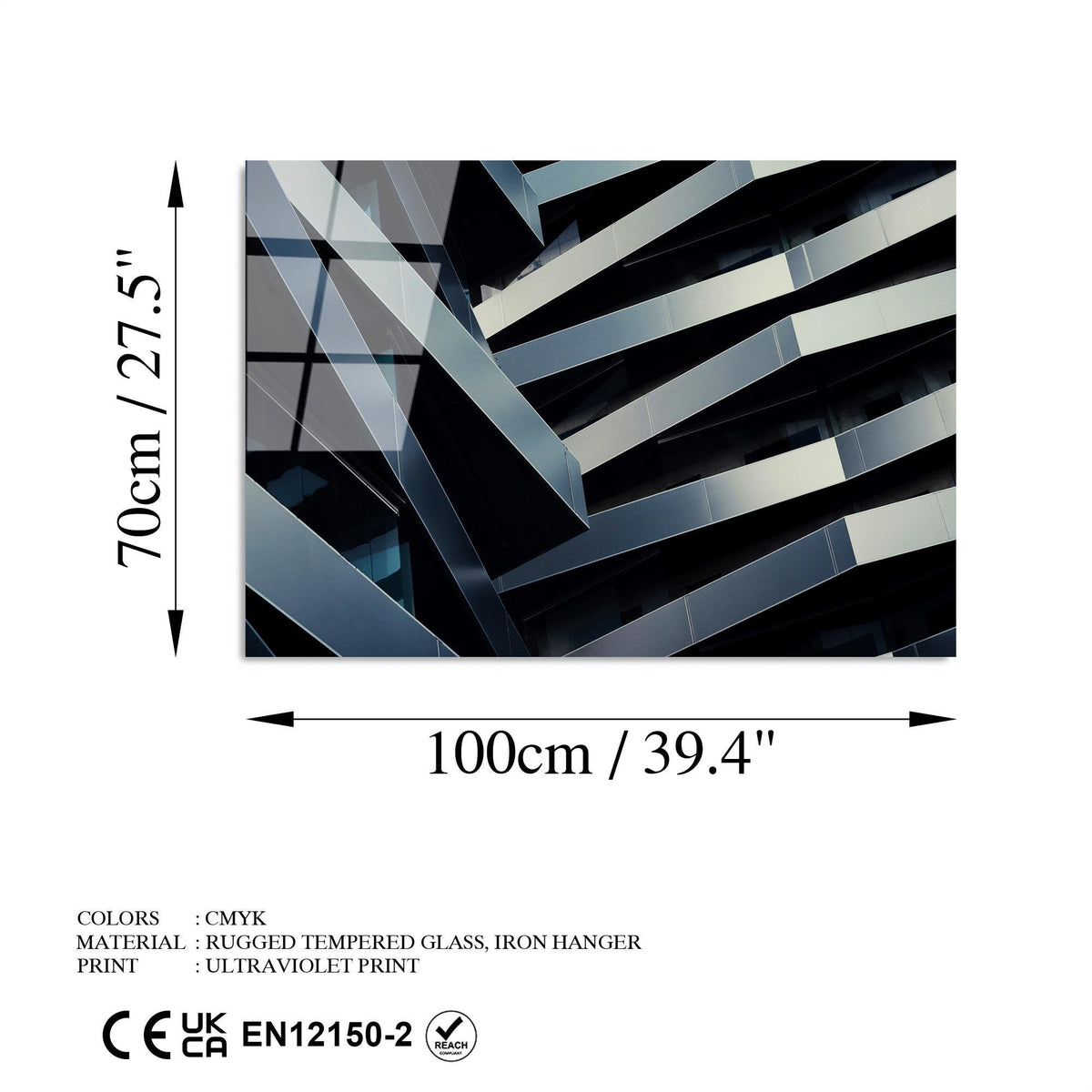 Uv-048 Baskılı Cam Dikdörtgen Duvar Tablosu