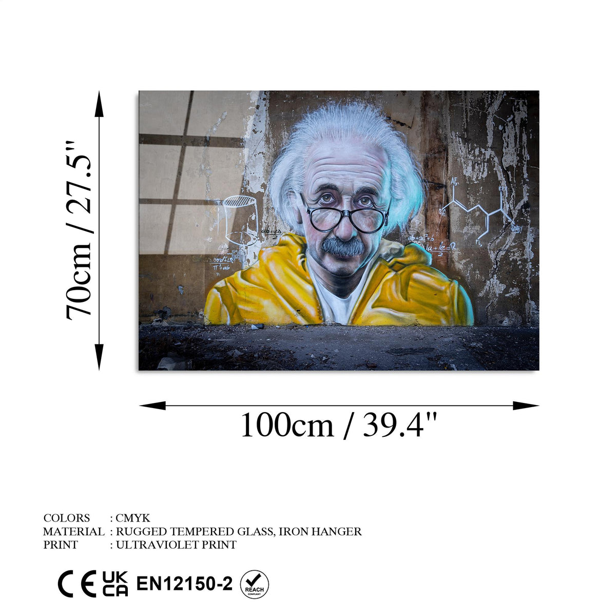 Uv-057 Baskılı Cam Dikdörtgen Duvar Tablosu