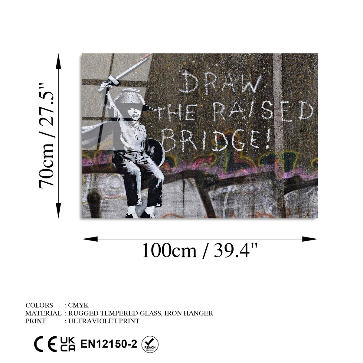 Uv-062 Baskılı Cam Dikdörtgen Duvar Tablosu