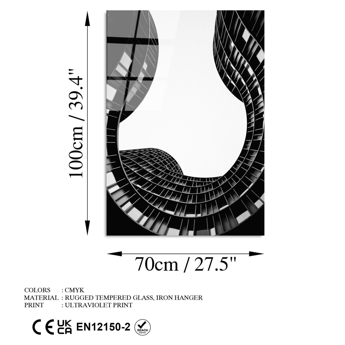 Uv-072 Baskılı Cam Dikdörtgen Duvar Tablosu