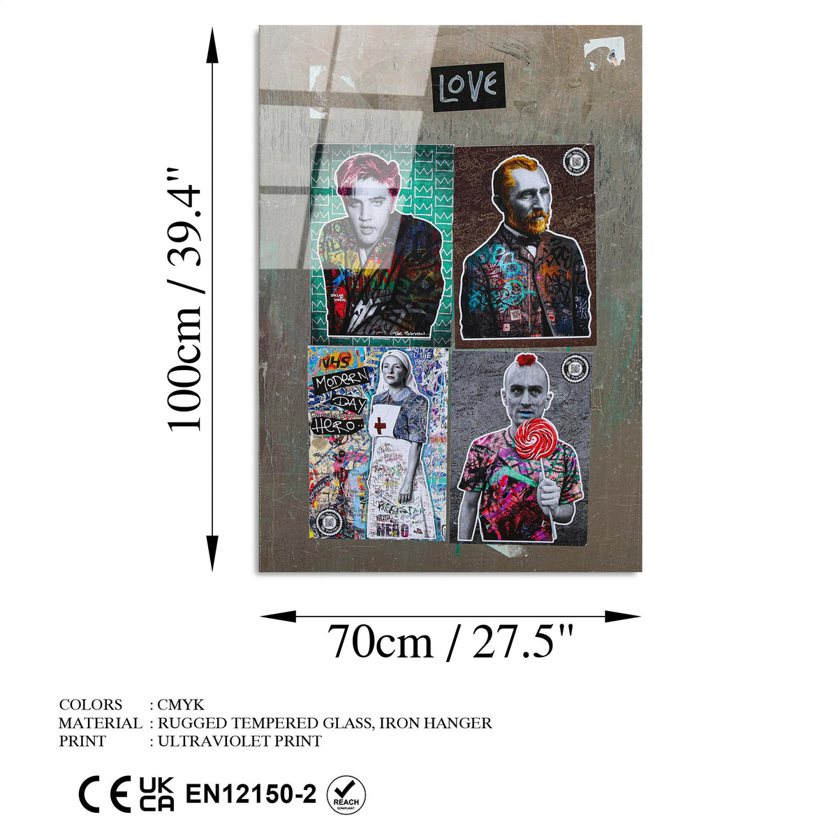 Uv-075 Baskılı Cam Dikdörtgen Duvar Tablosu
