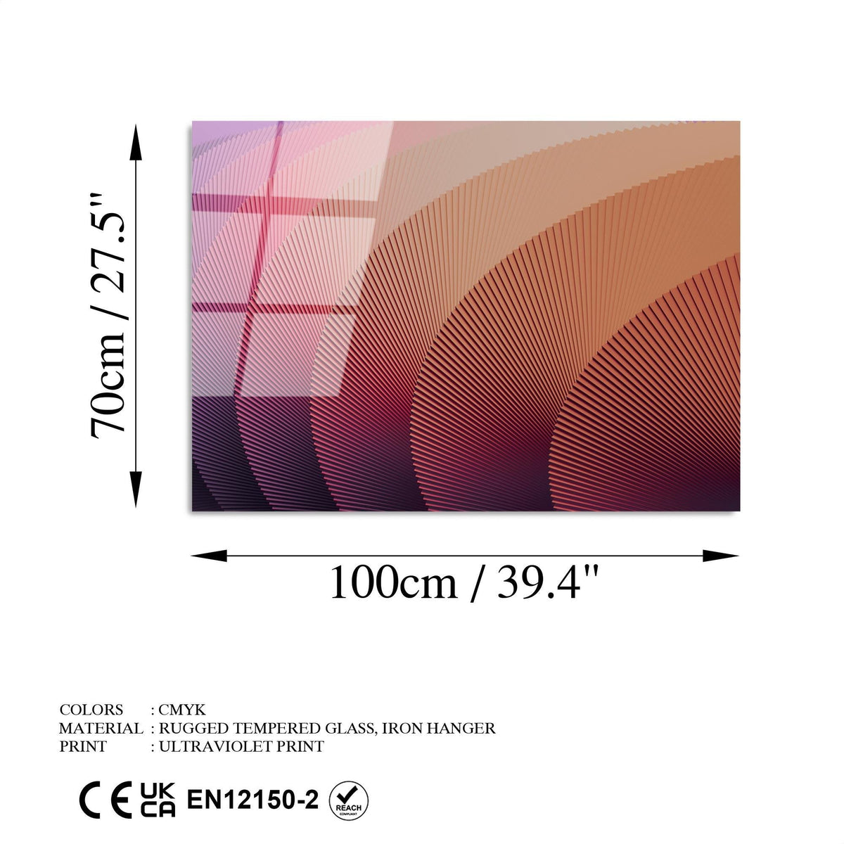 Uv-095 Baskılı Cam Dikdörtgen Duvar Tablosu