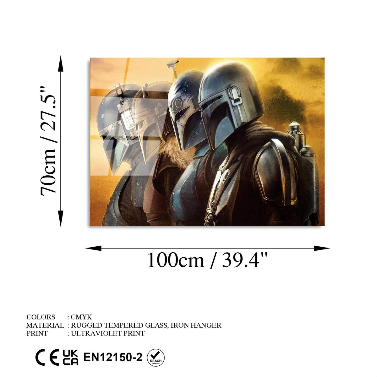 Uv-100 Baskılı Cam Dikdörtgen Duvar Tablosu
