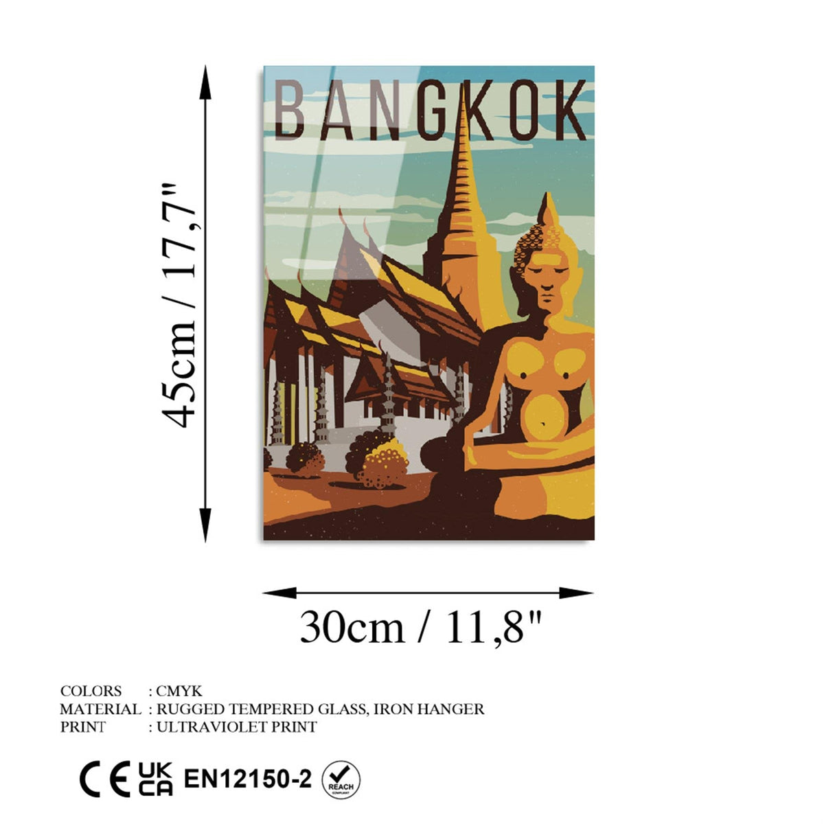 Uv-1018 Baskılı Cam Dikdörtgen Duvar Tablosu