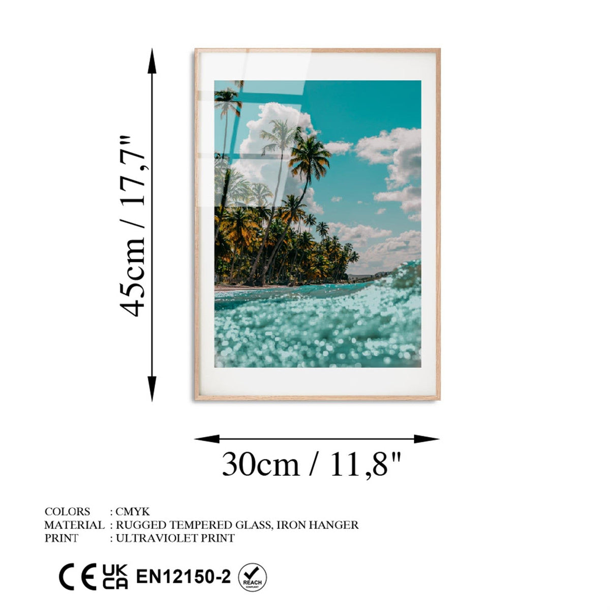 Uv-1074 Baskılı Cam Dikdörtgen Duvar Tablosu