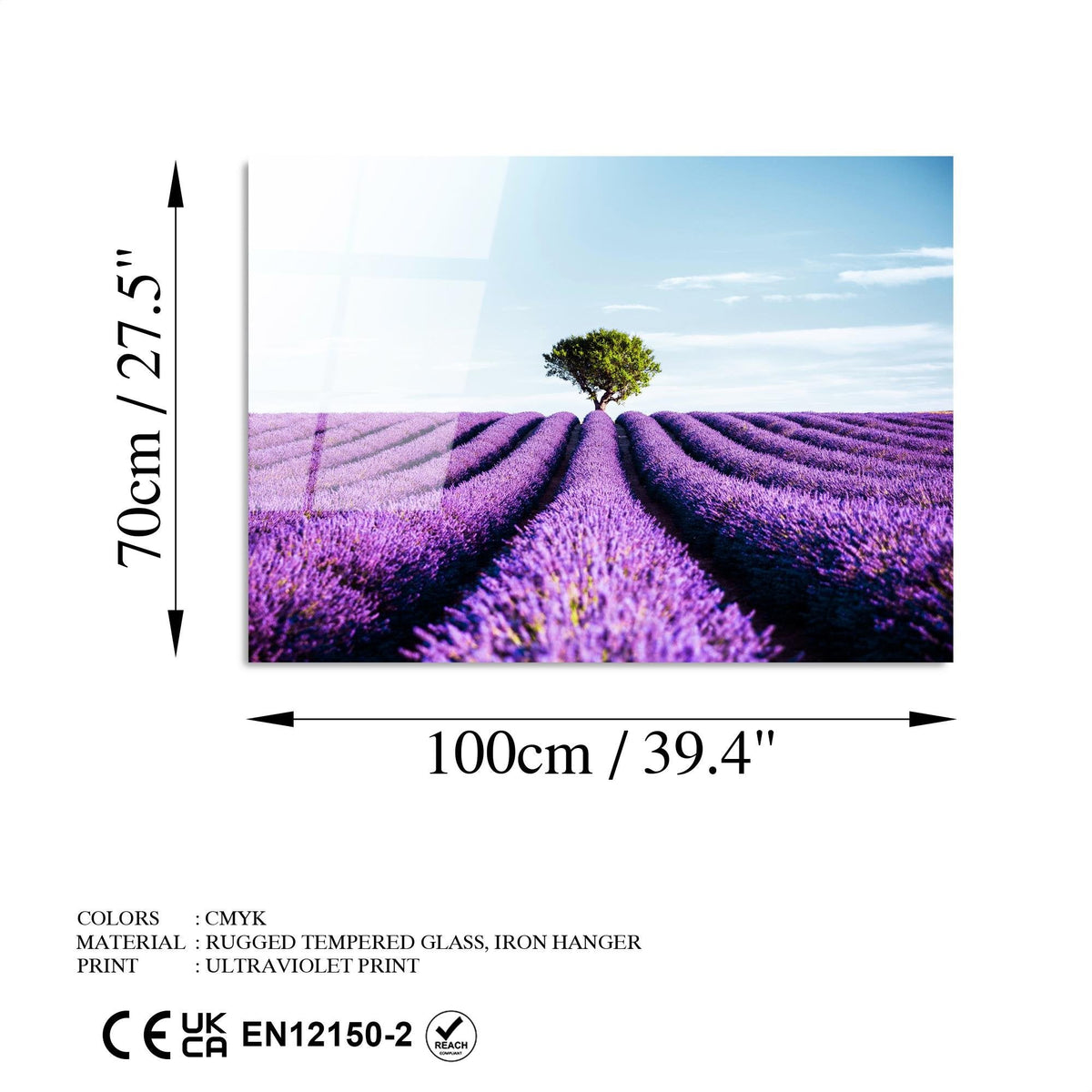 Uv-107 Baskılı Cam Dikdörtgen Duvar Tablosu