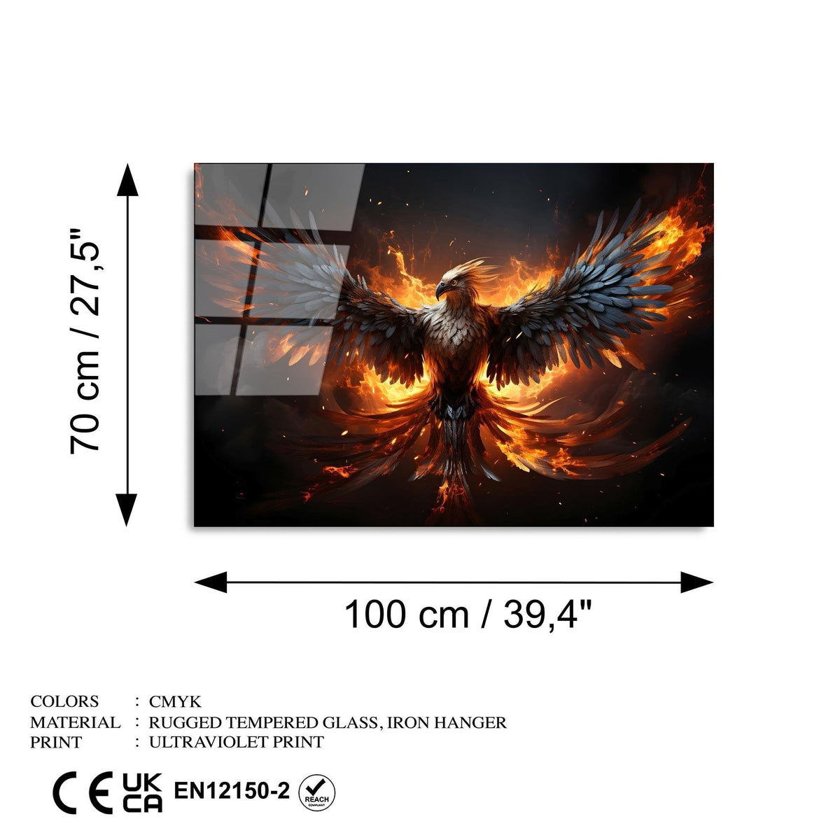 Uv-1170 Baskılı Cam Dikdörtgen Duvar Tablosu