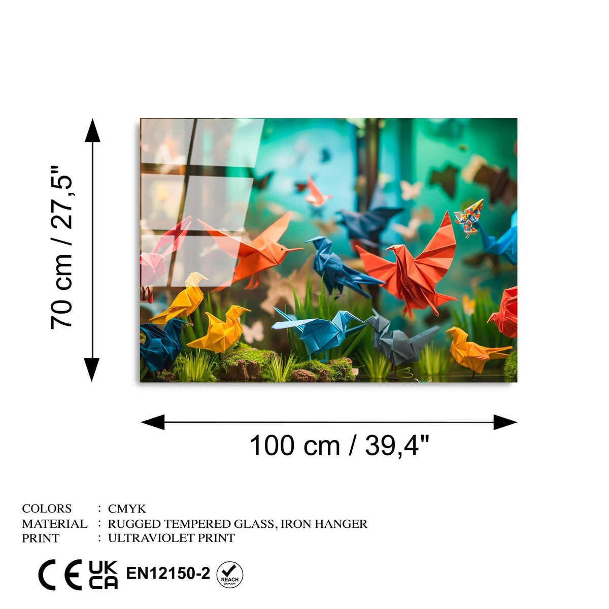 Uv-1193 Baskılı Cam Dikdörtgen Duvar Tablosu
