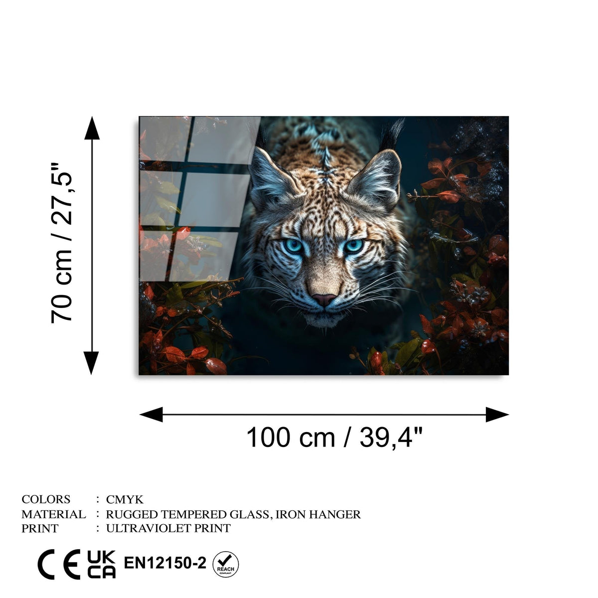Uv-1195 Baskılı Cam Dikdörtgen Duvar Tablosu