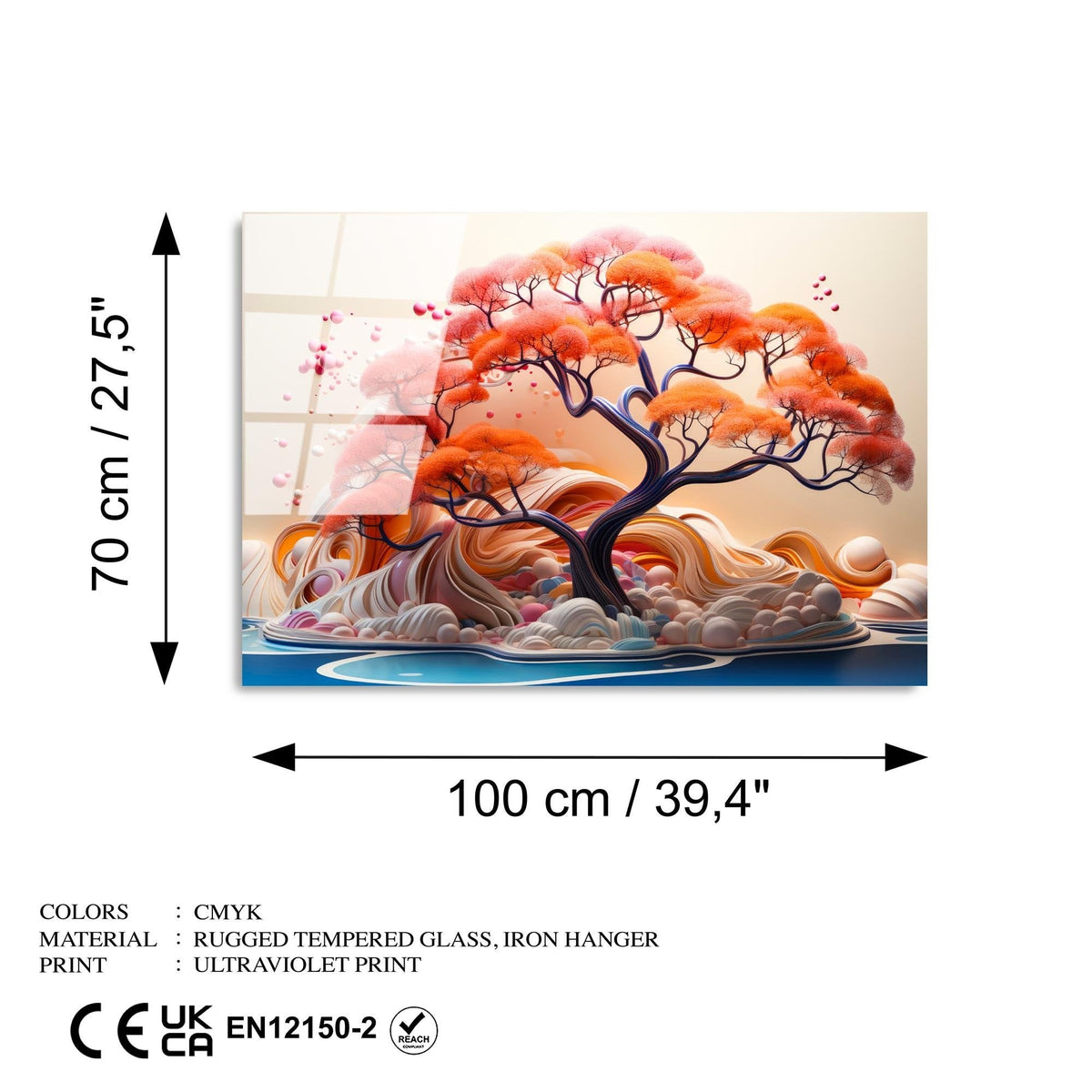 Uv-1211 Baskılı Cam Dikdörtgen Duvar Tablosu