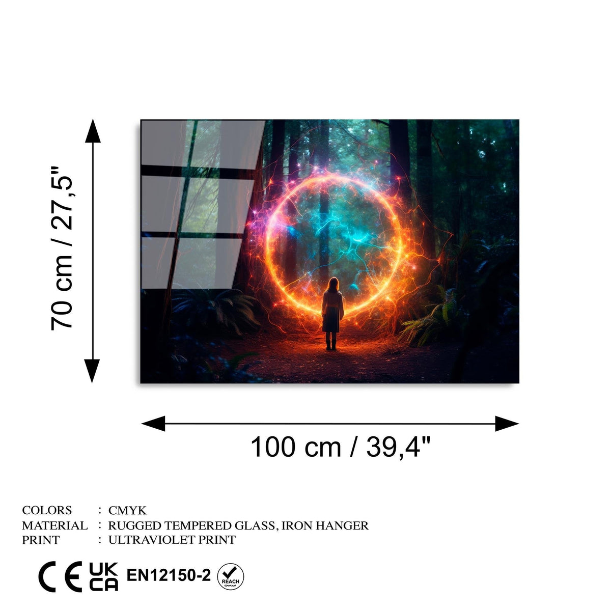 Uv-1217 Baskılı Cam Dikdörtgen Duvar Tablosu