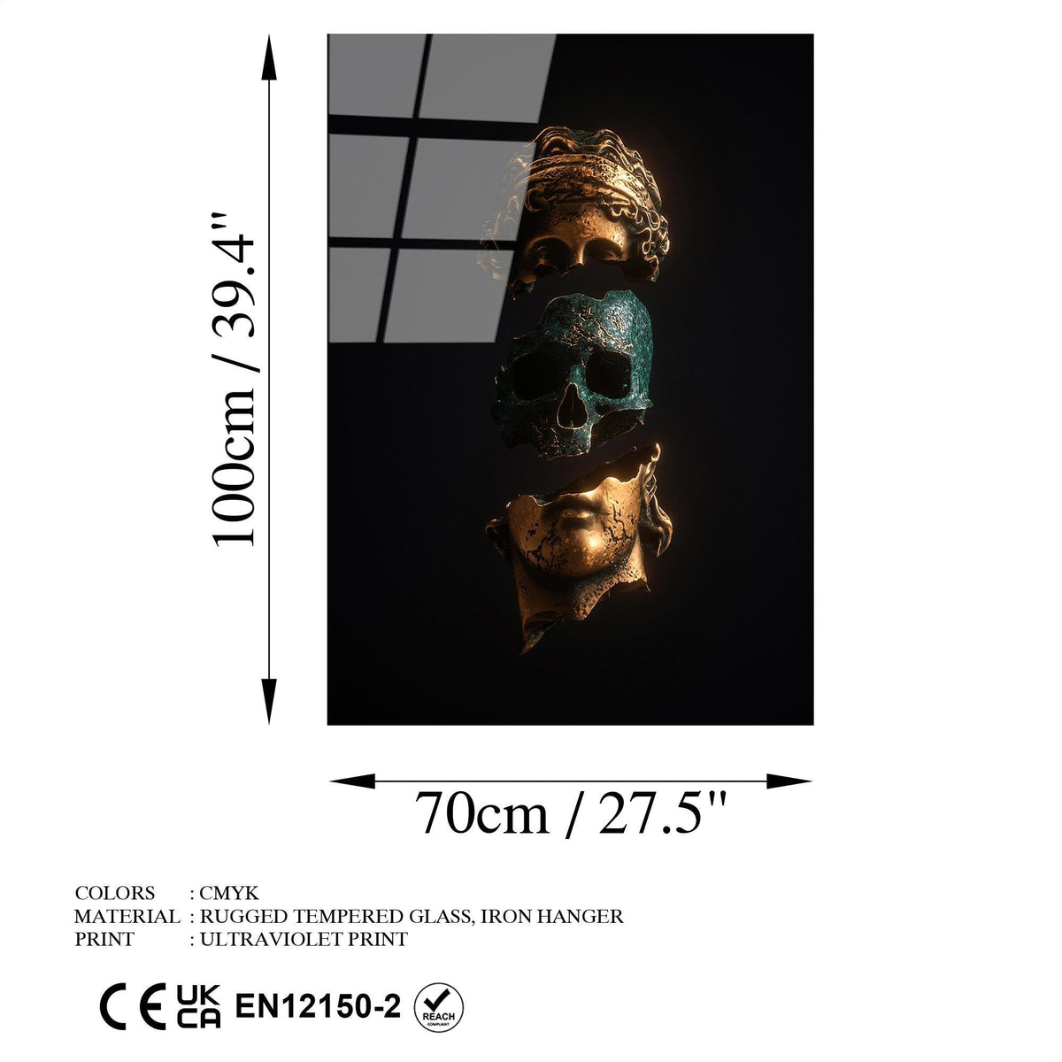 Uv-125 Baskılı Cam Dikdörtgen Duvar Tablosu