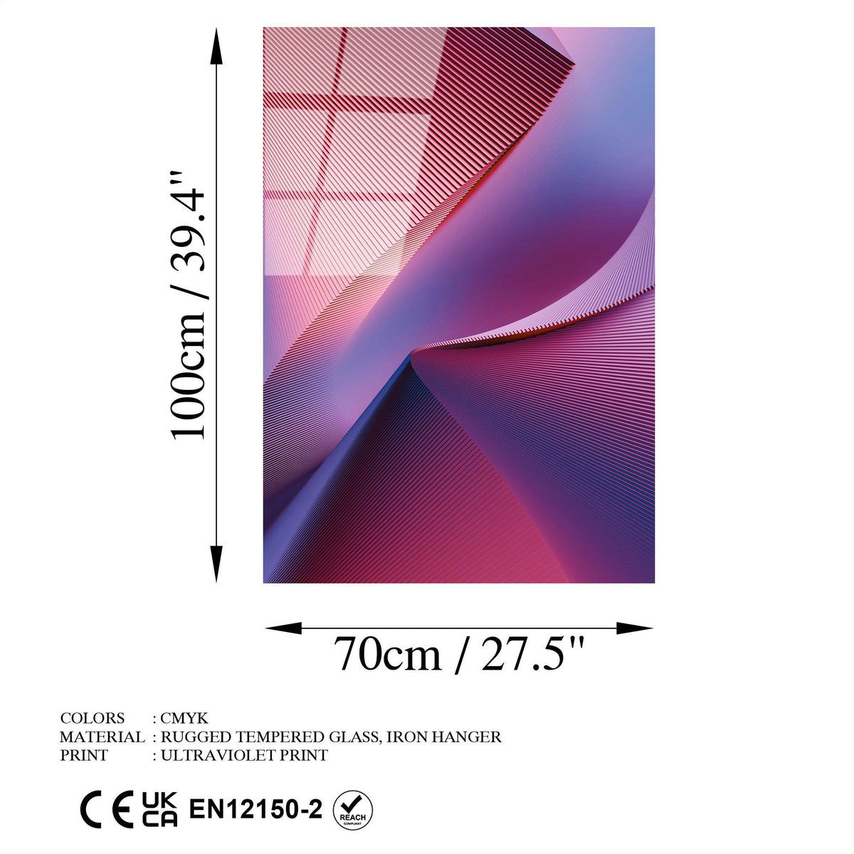 Uv-129 Baskılı Cam Dikdörtgen Duvar Tablosu