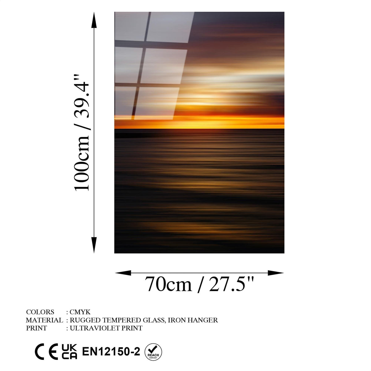 Uv-139 Baskılı Cam Dikdörtgen Duvar Tablosu