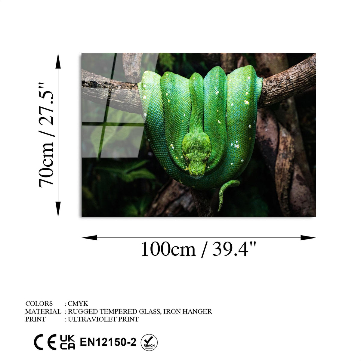 Uv-151 Baskılı Cam Dikdörtgen Duvar Tablosu