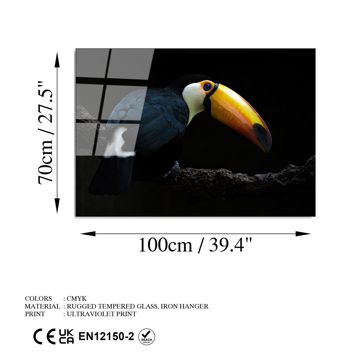 Uv-156 Baskılı Cam Dikdörtgen Duvar Tablosu