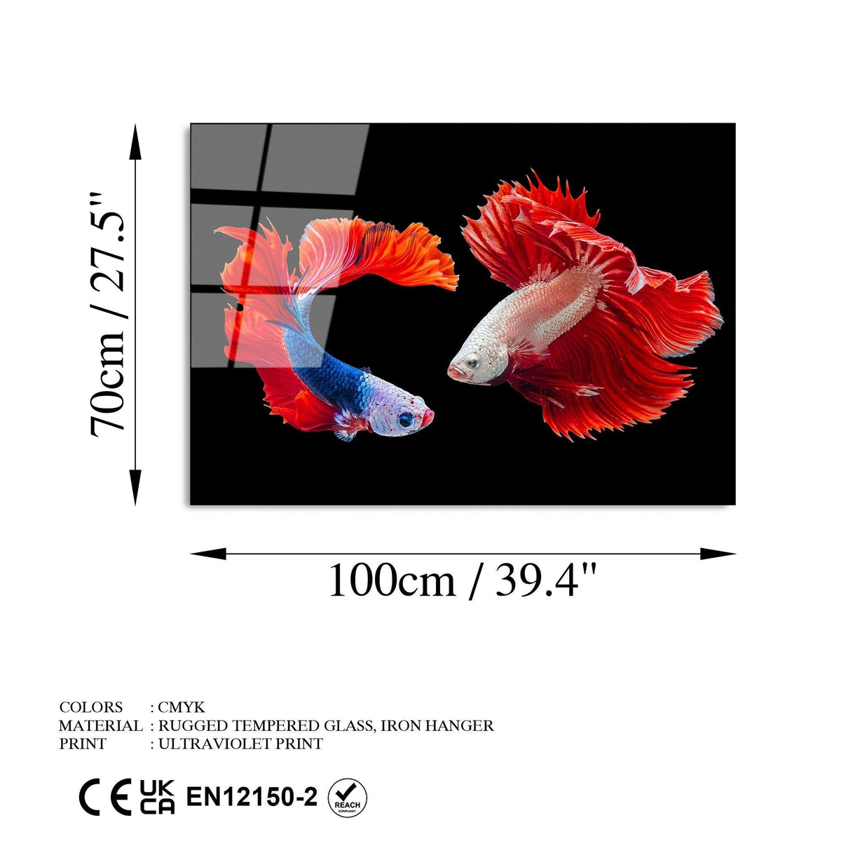 Uv-167 Baskılı Cam Dikdörtgen Duvar Tablosu