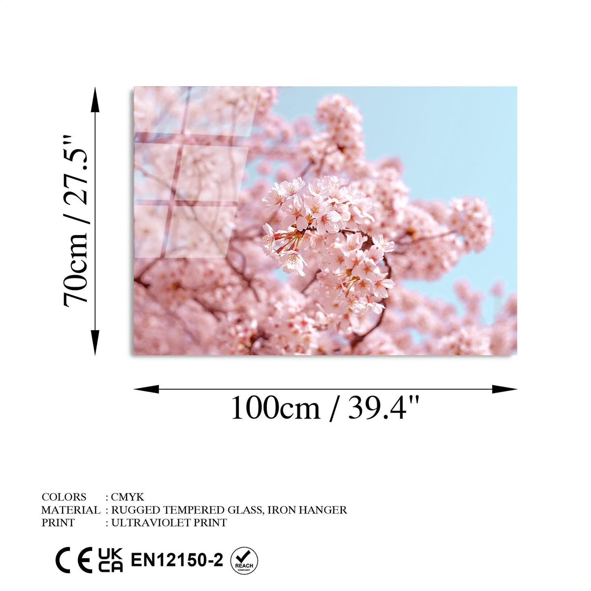 Uv-183 Baskılı Cam Dikdörtgen Duvar Tablosu
