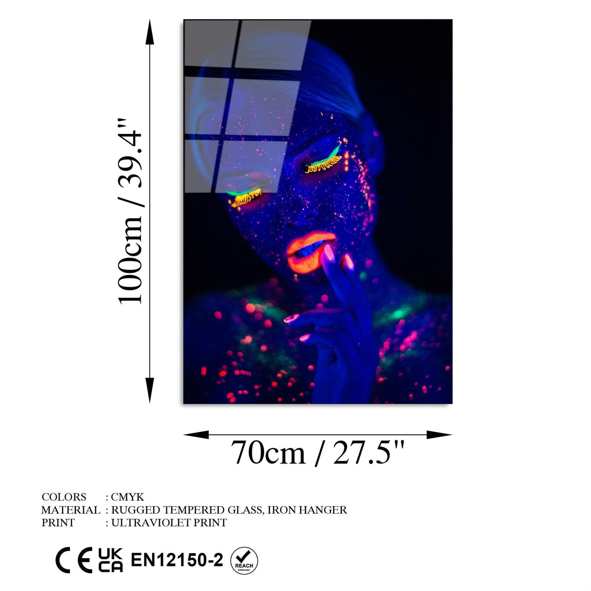 Uv-222 Baskılı Cam Dikdörtgen Duvar Tablosu