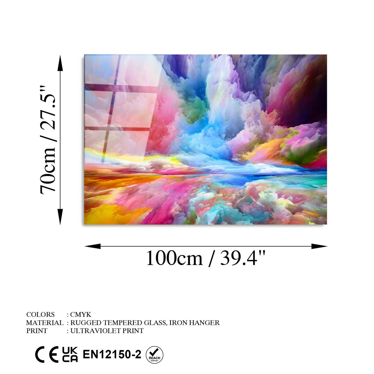 Uv-223 Baskılı Cam Dikdörtgen Duvar Tablosu
