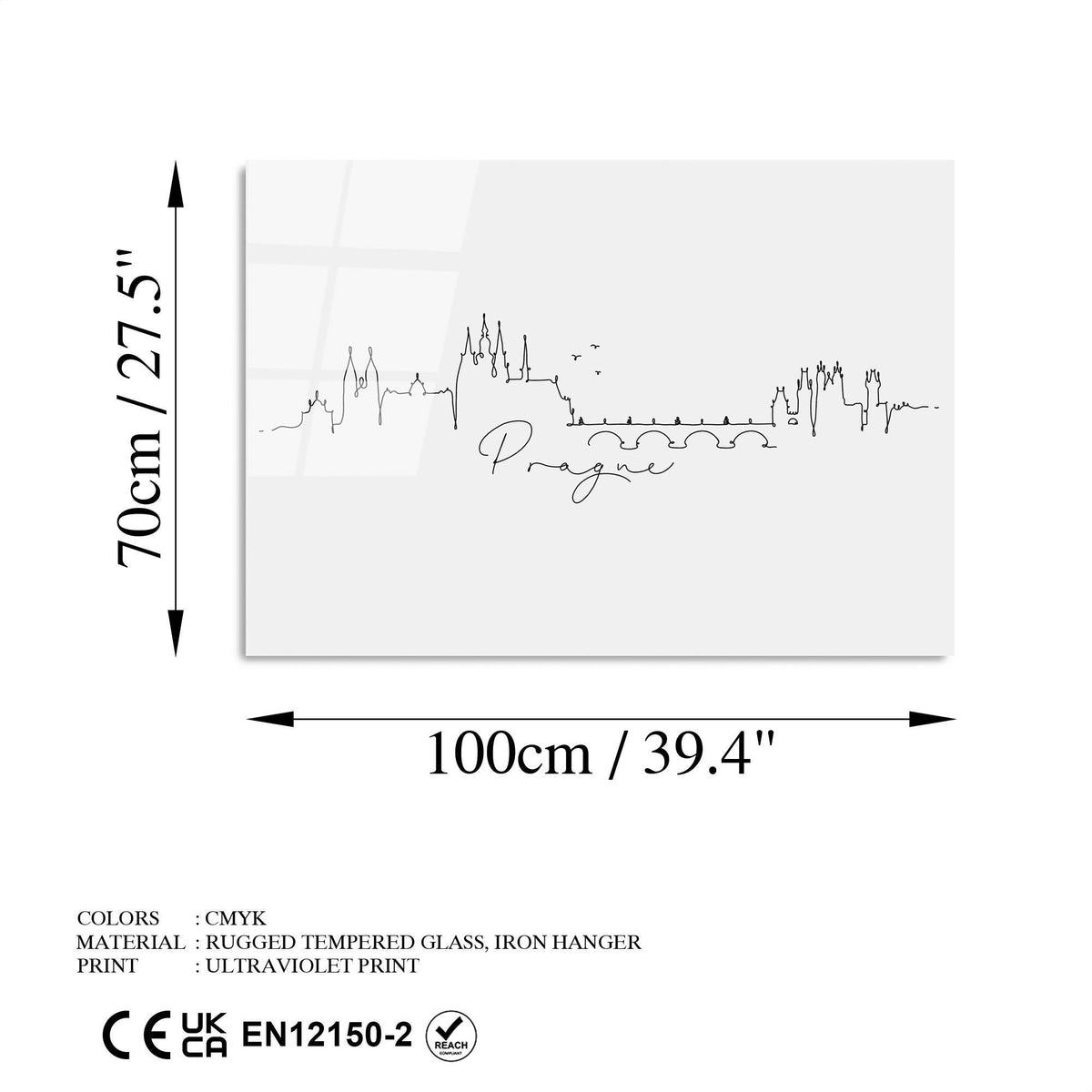 Uv-243 Baskılı Cam Dikdörtgen Duvar Tablosu