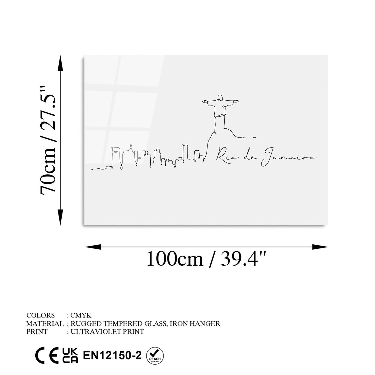 Uv-244 Baskılı Cam Dikdörtgen Duvar Tablosu