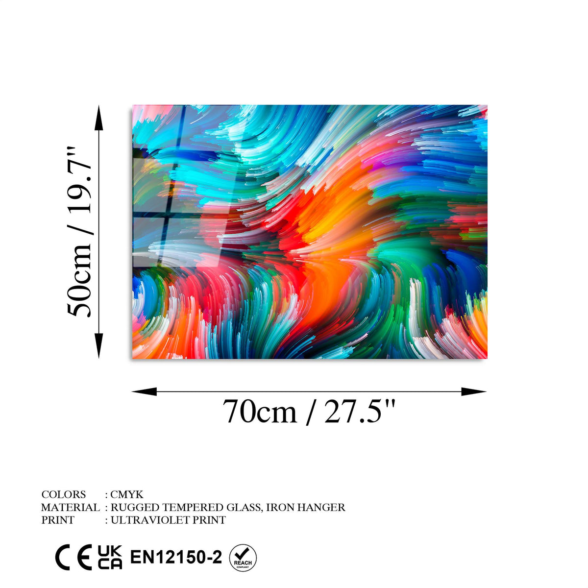 Uv-266 Baskılı Cam Dikdörtgen Duvar Tablosu