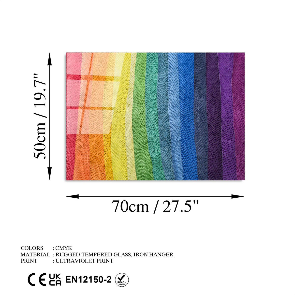 Uv-268 Baskılı Cam Dikdörtgen Duvar Tablosu