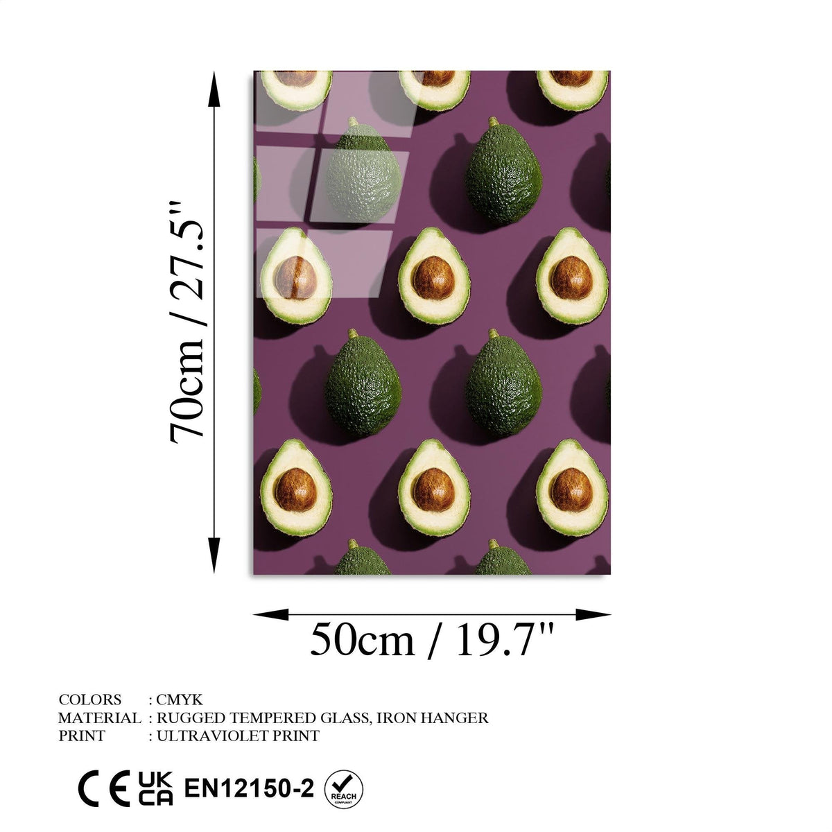 Uv-298 Baskılı Cam Dikdörtgen Duvar Tablosu
