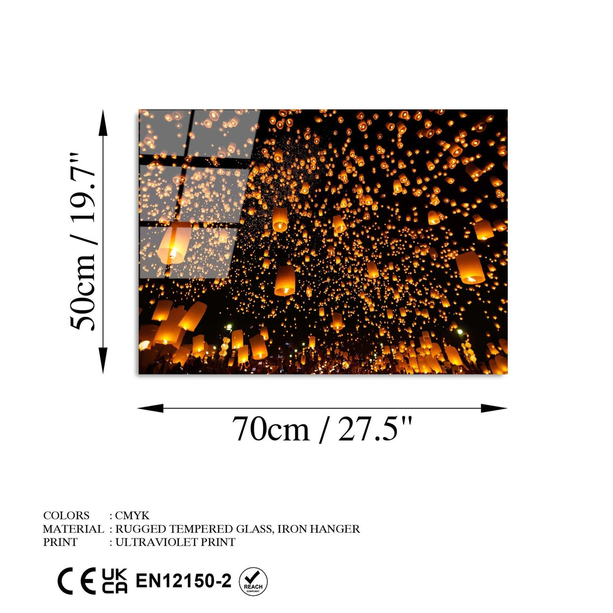 Uv-302 Baskılı Cam Dikdörtgen Duvar Tablosu