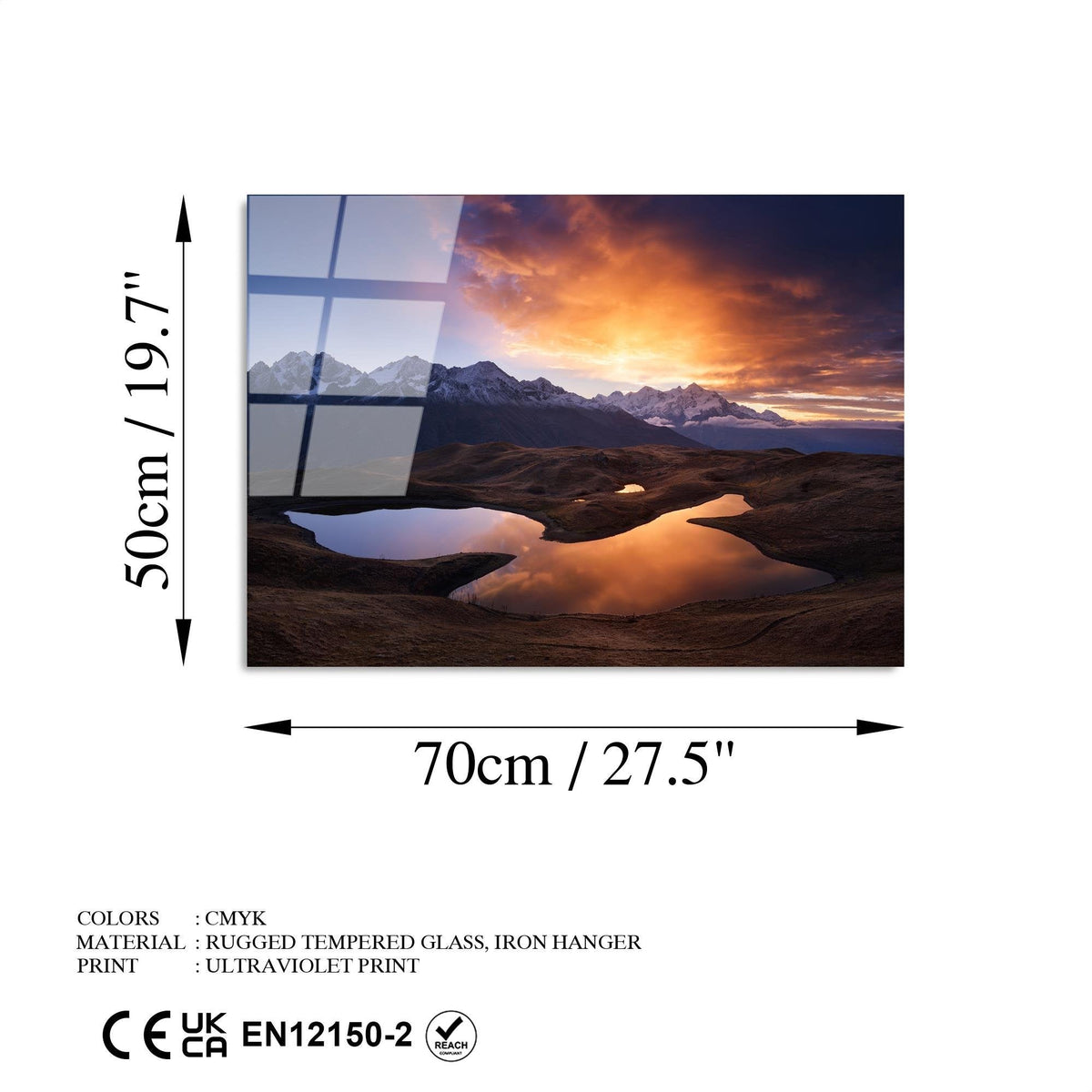Uv-303 Baskılı Cam Dikdörtgen Duvar Tablosu