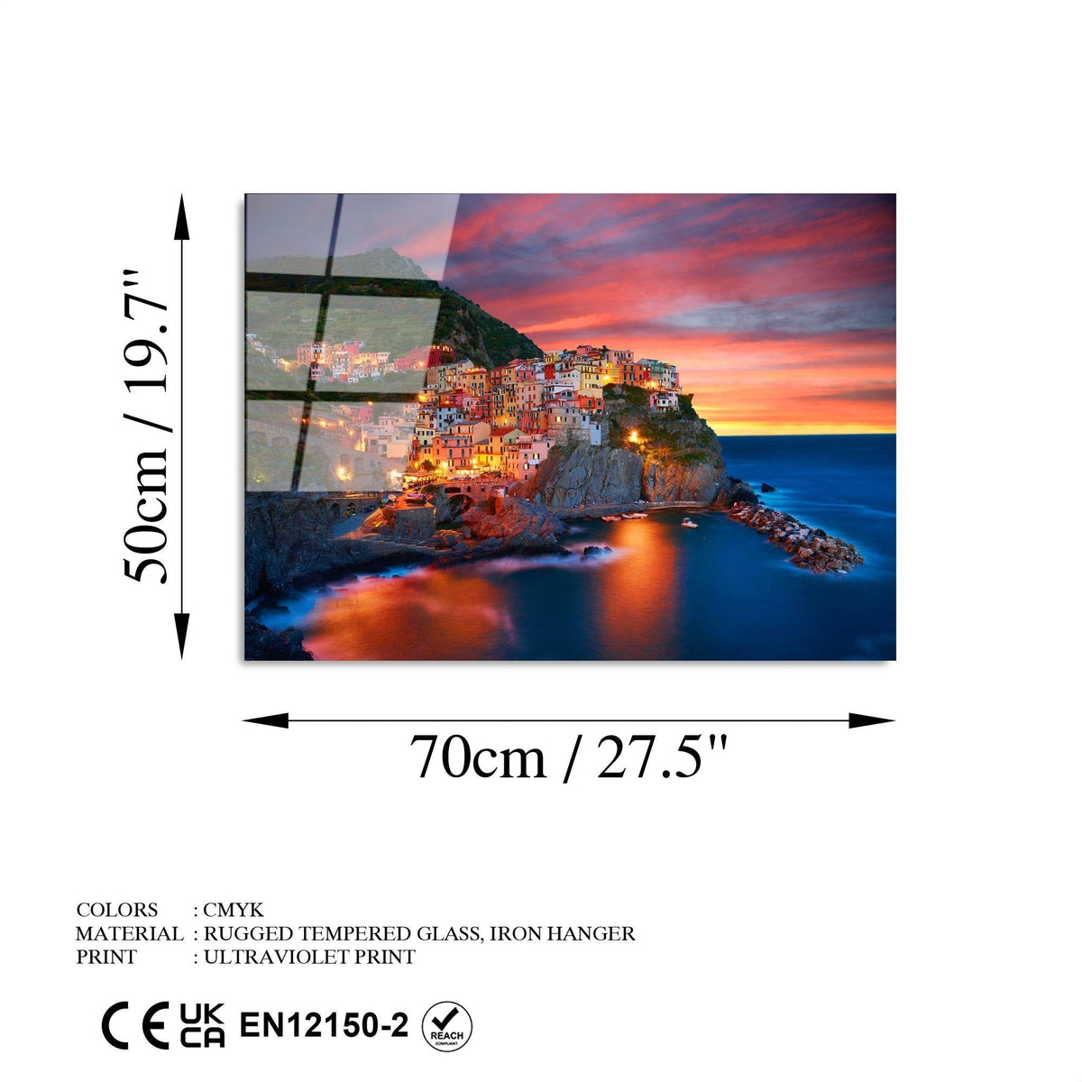Uv-316 Baskılı Cam Dikdörtgen Duvar Tablosu