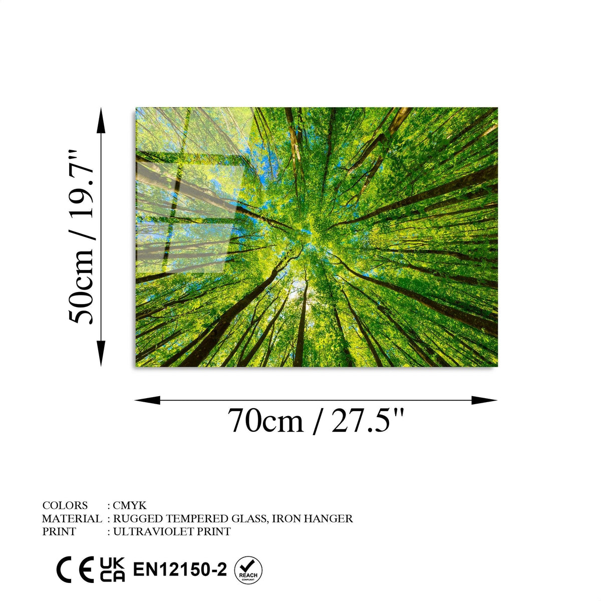 Uv-319 Baskılı Cam Dikdörtgen Duvar Tablosu