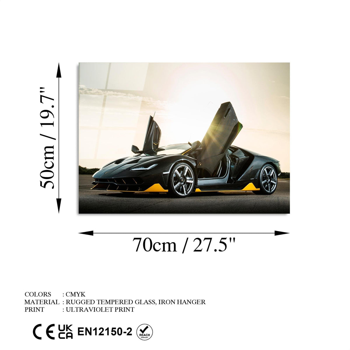 Uv-332 Baskılı Cam Dikdörtgen Duvar Tablosu