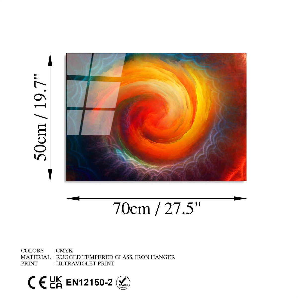 Uv-343 Baskılı Cam Dikdörtgen Duvar Tablosu