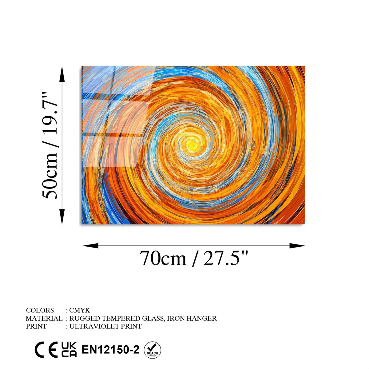 Uv-344 Baskılı Cam Dikdörtgen Duvar Tablosu