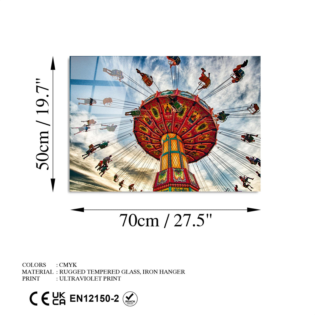 Uv-347 Baskılı Cam Dikdörtgen Duvar Tablosu