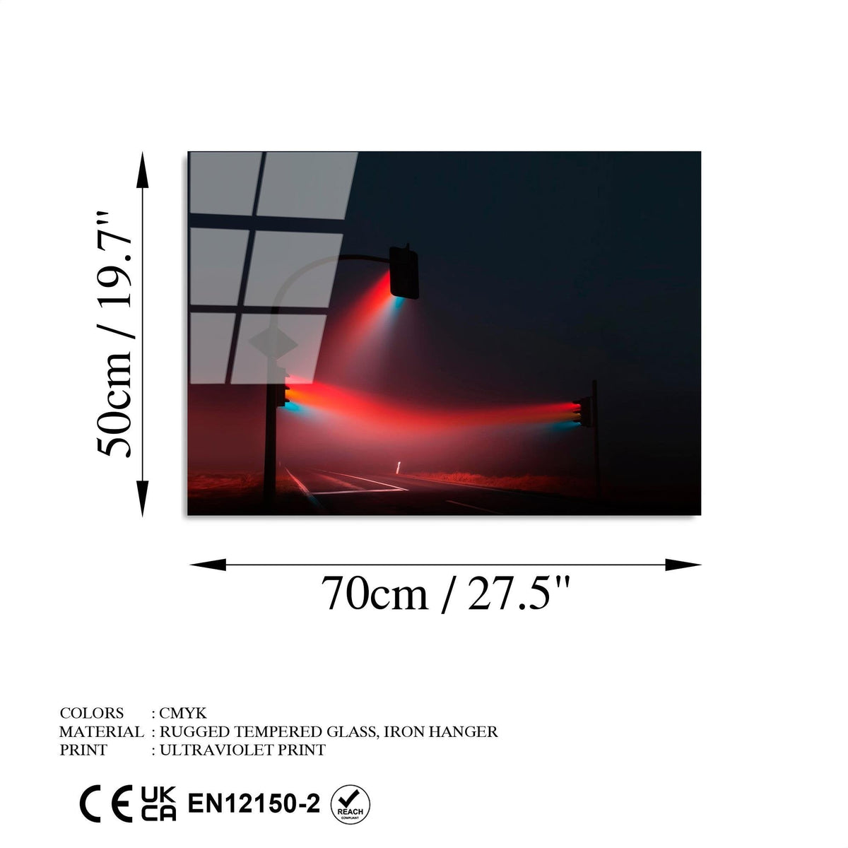 Uv-358 Baskılı Cam Dikdörtgen Duvar Tablosu