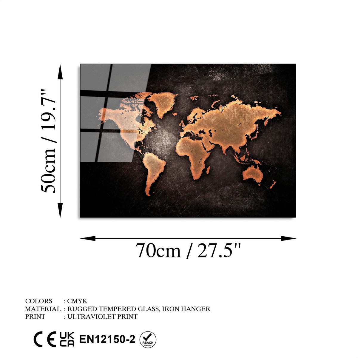 Uv-379 Baskılı Cam Dikdörtgen Duvar Tablosu
