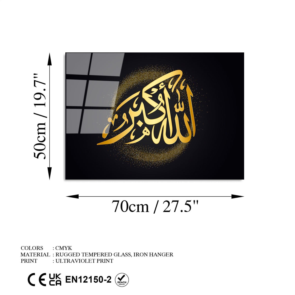 Uv-441 Baskılı Cam Dikdörtgen Duvar Tablosu