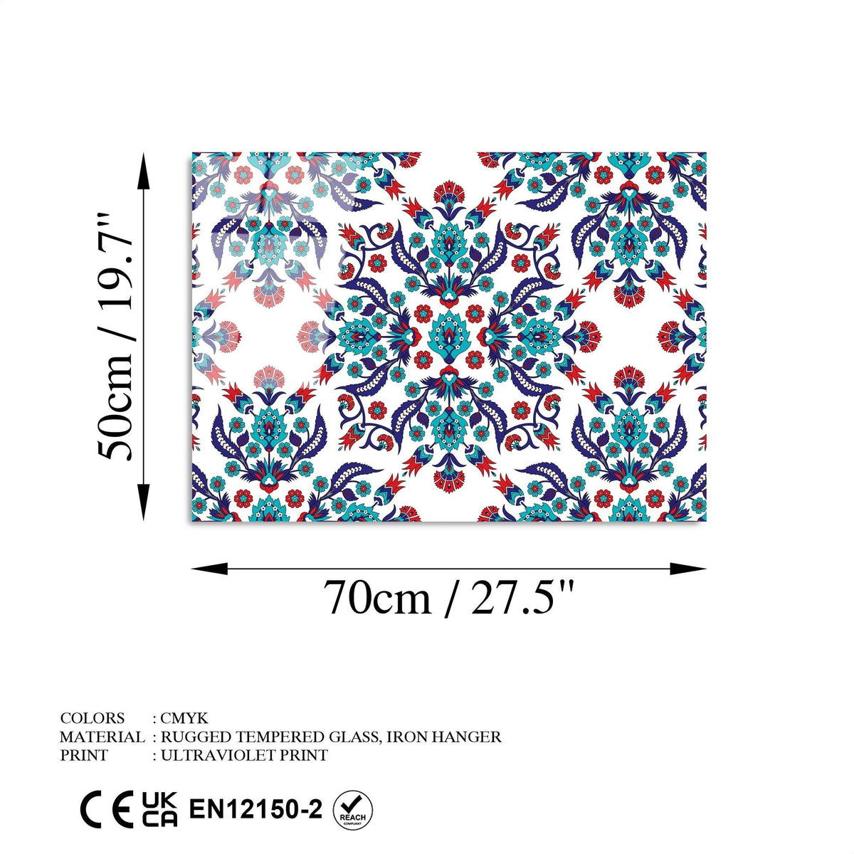 Uv-477 Baskılı Cam Dikdörtgen Duvar Tablosu