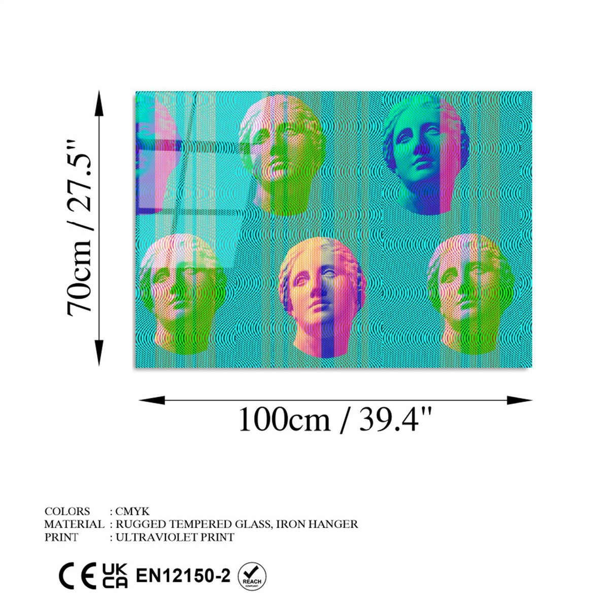 Uv-756 Baskılı Cam Dikdörtgen Duvar Tablosu
