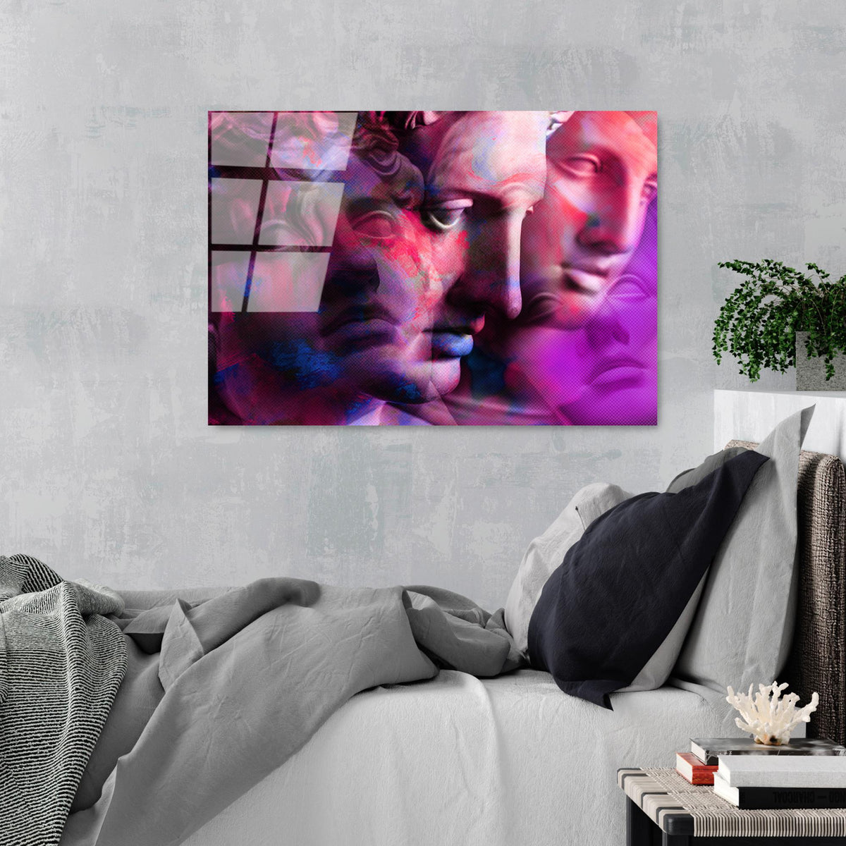 Uv-763 Baskılı Cam Dikdörtgen Duvar Tablosu