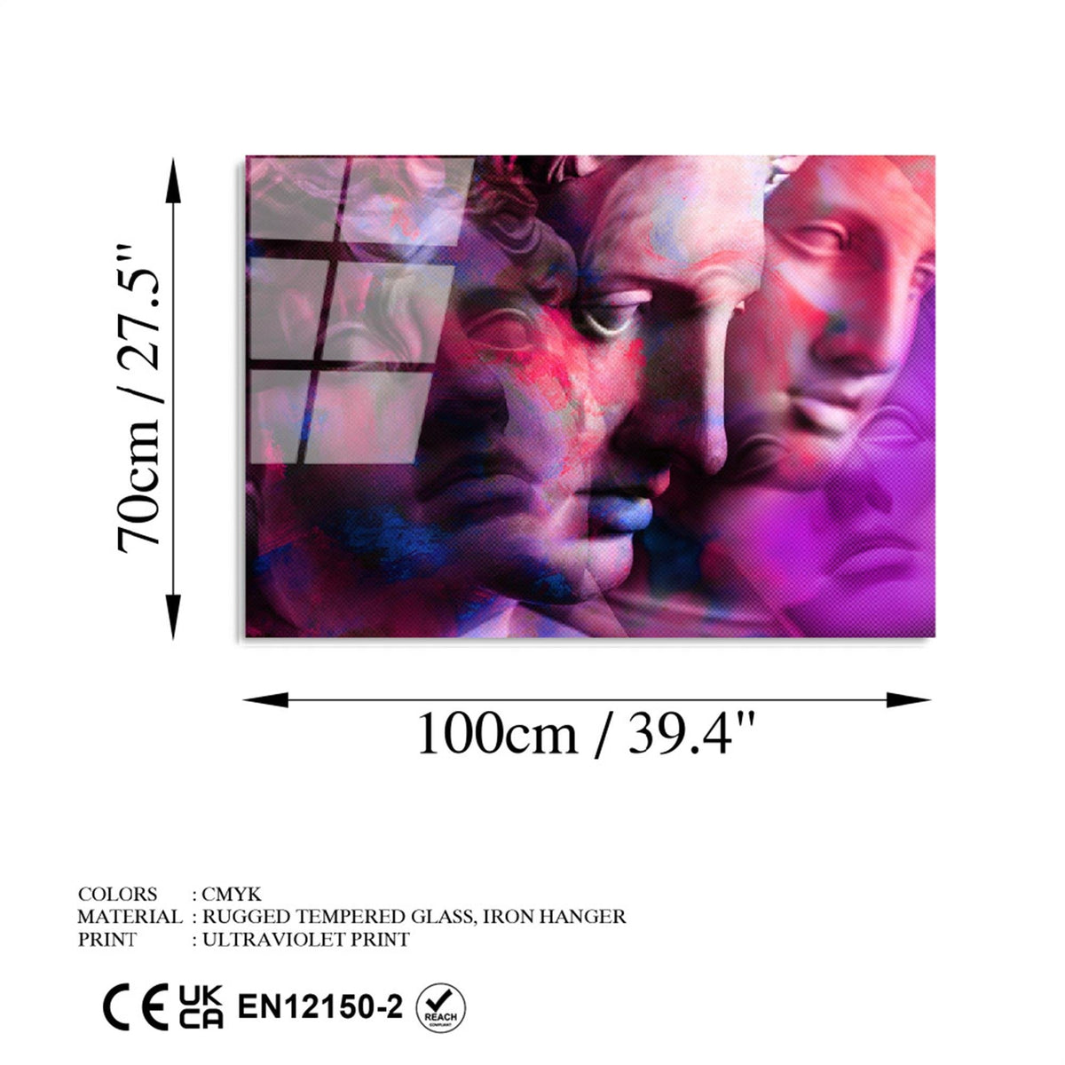 Uv-763 Baskılı Cam Dikdörtgen Duvar Tablosu