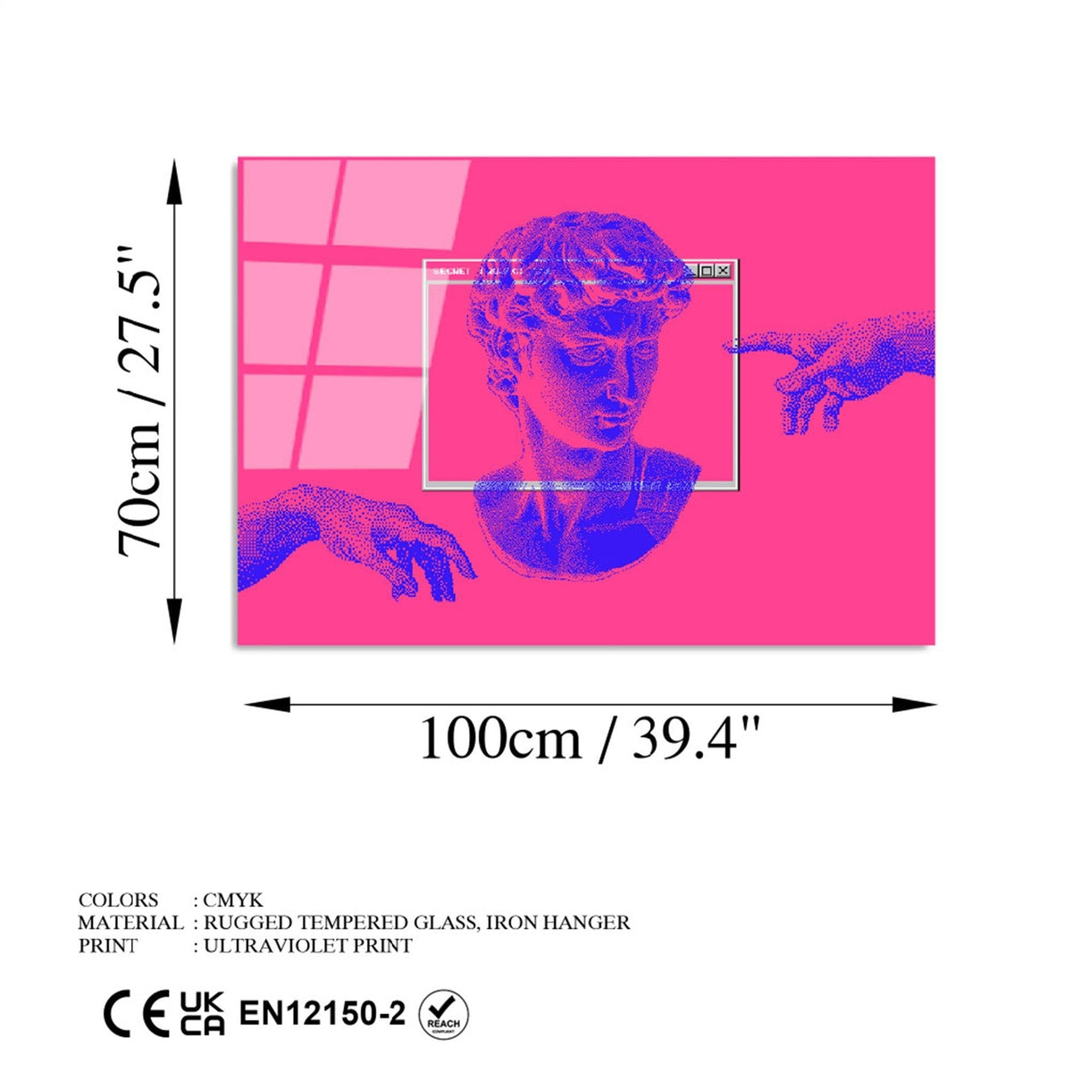 Uv-766 Baskılı Cam Dikdörtgen Duvar Tablosu