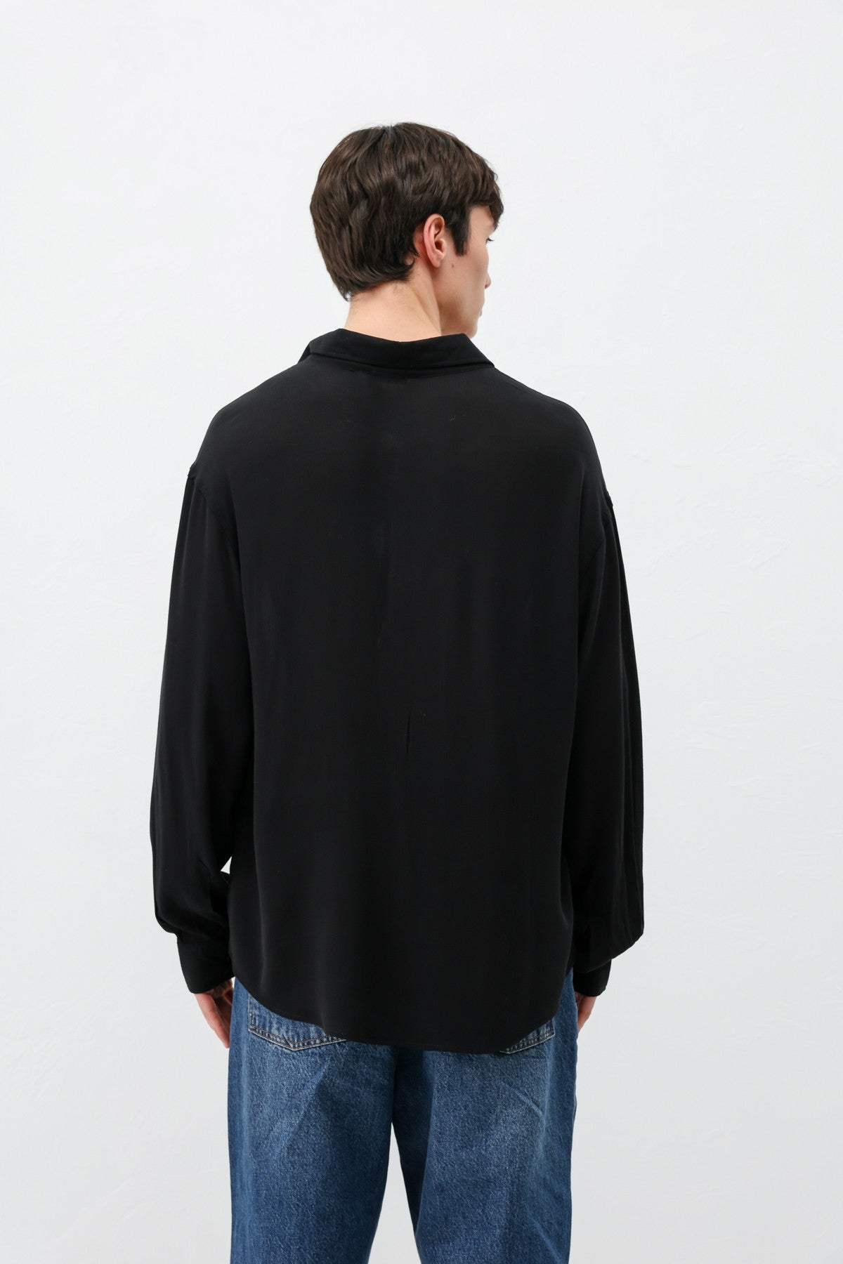 Hafif Dokulu Oversize Gömlek