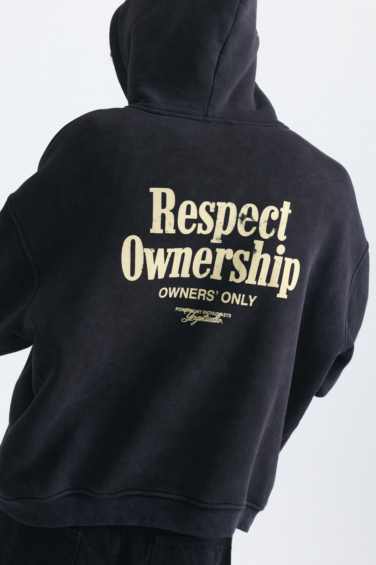 Boxy Fit Yazılı Kapüşonlu Sweatshirt