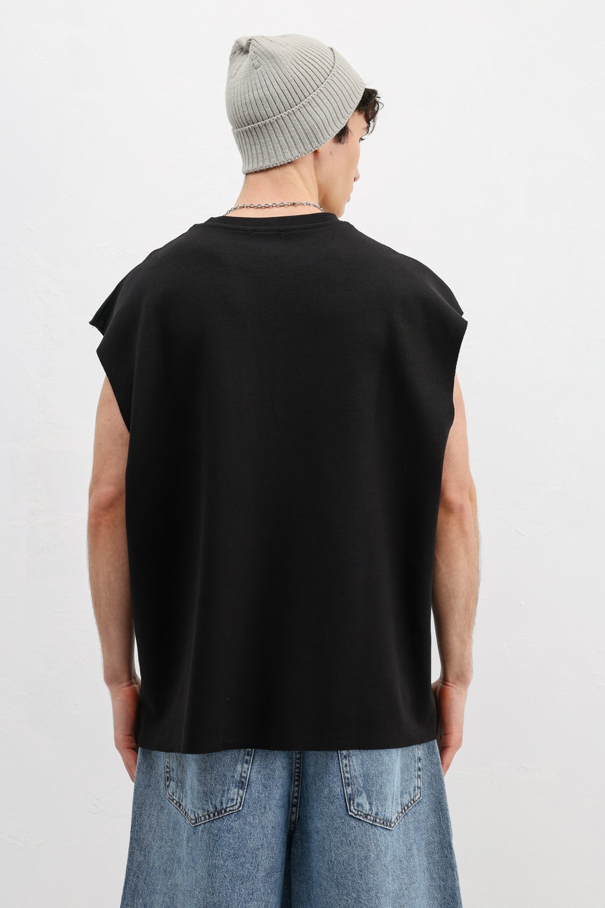 Oversize Kolsuz Basic Tişört